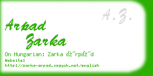 arpad zarka business card